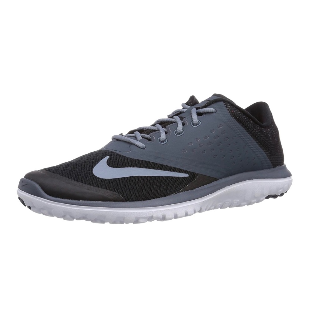 Nike gray black mesh area FS lite run 2 lace up athletic shoes - Picture 1 of 9